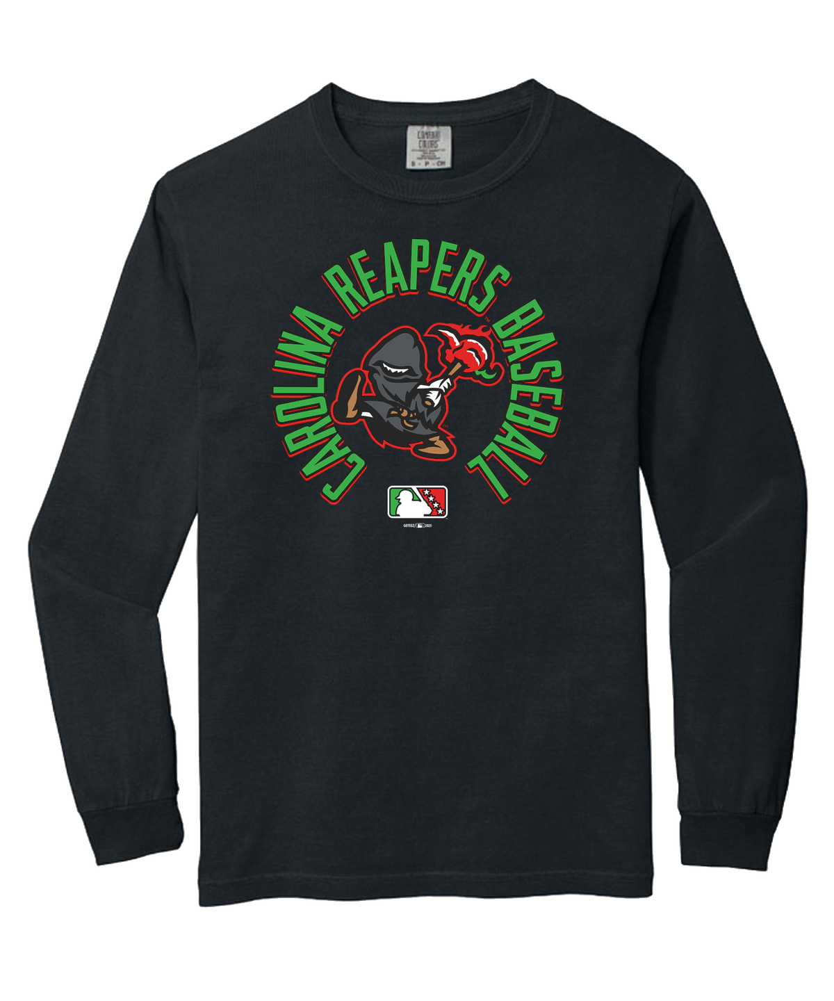 Carolina Reapers - Rounded Logo Black Long Sleeve