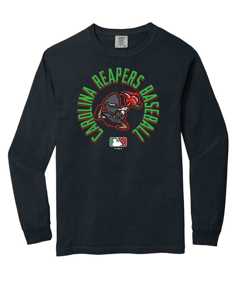 Carolina Reapers - Rounded Logo Black Long Sleeve