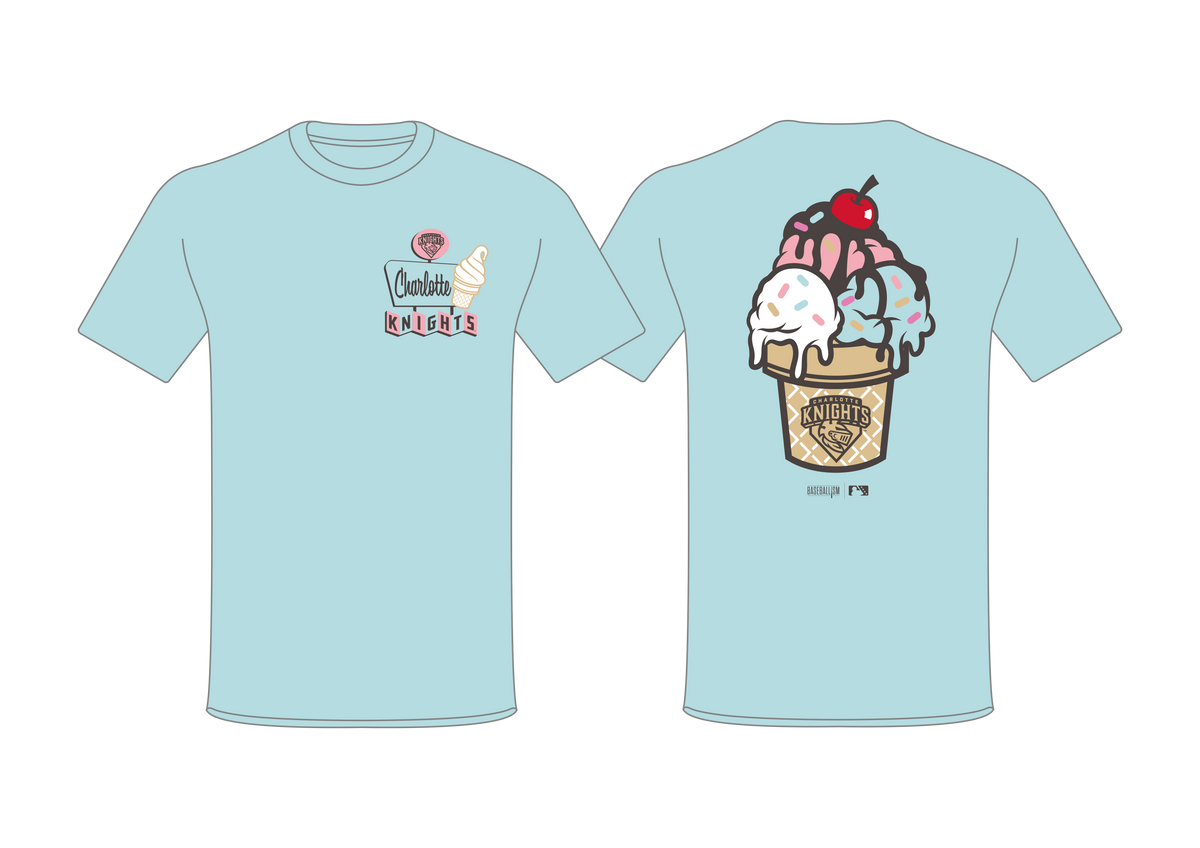 Charlotte Knights Baseballism Frozen Treats Youth Short Sleeve T-Shirt