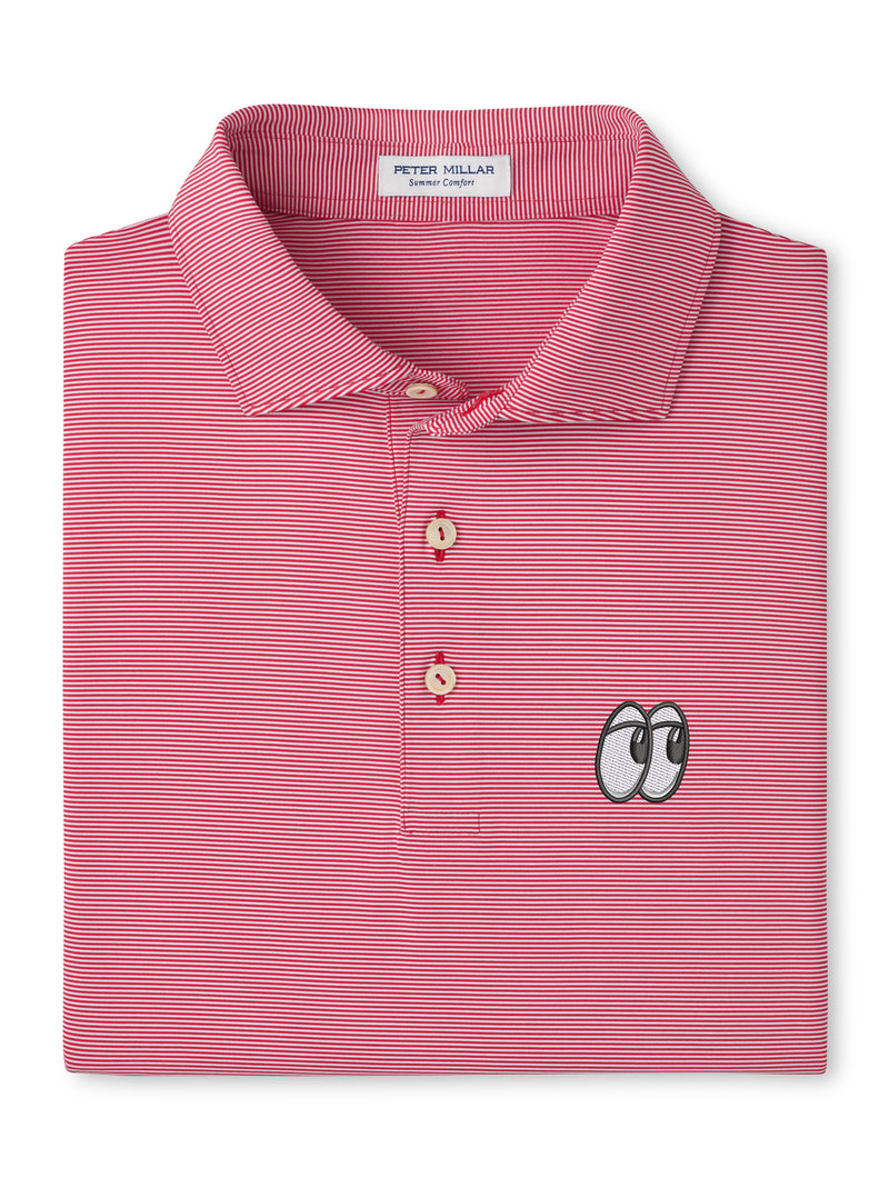 Chattanooga Lookouts Red Jubilee Stripe Stretch Polo