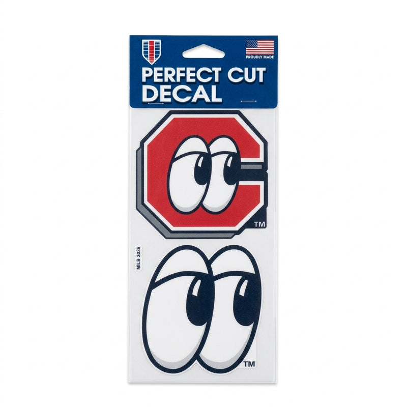 Chattanooga Lookouts 4" X 8" Perfect Cut Decal 2pck
