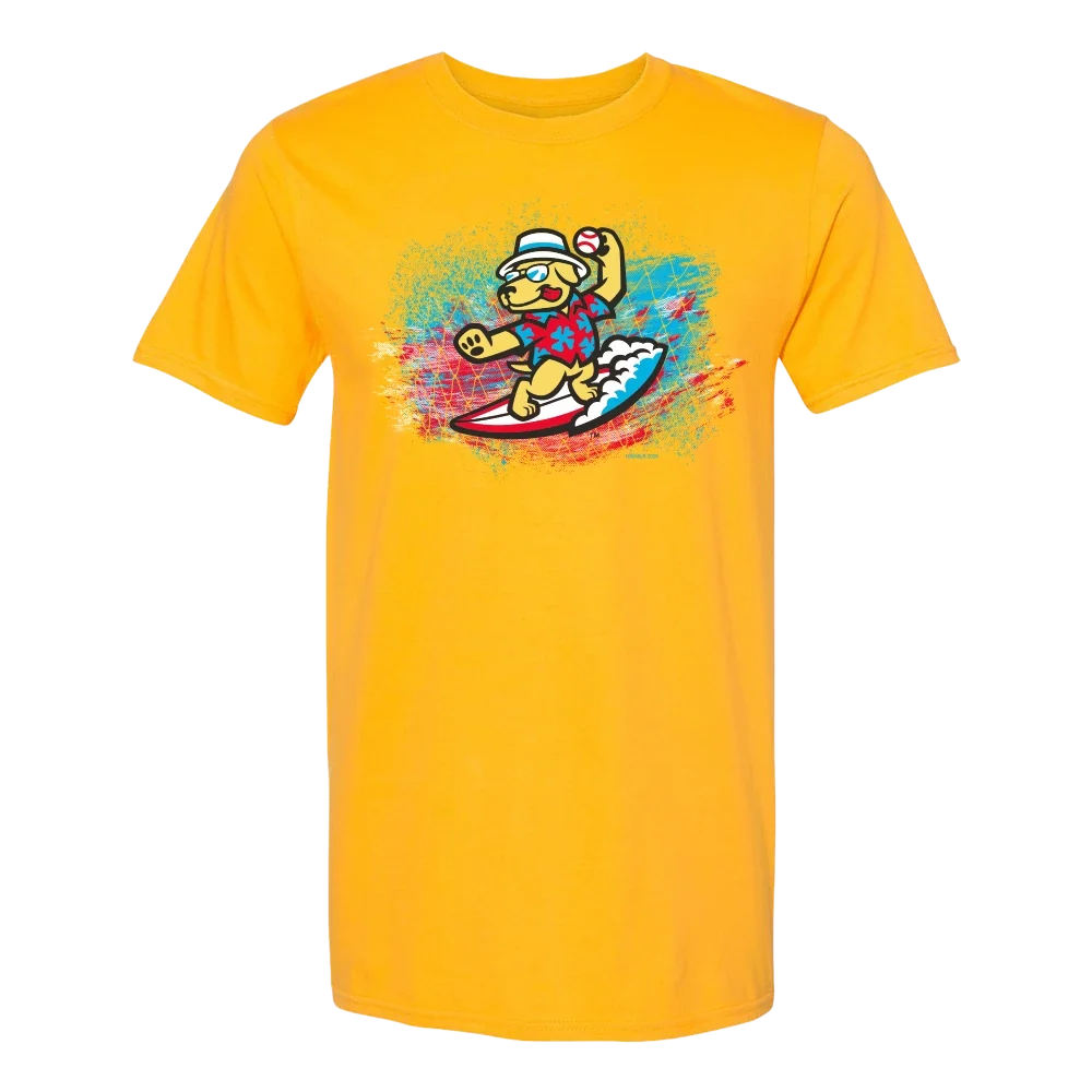 Clearwater Beach Dogs 108 Stitches Splatter Tee