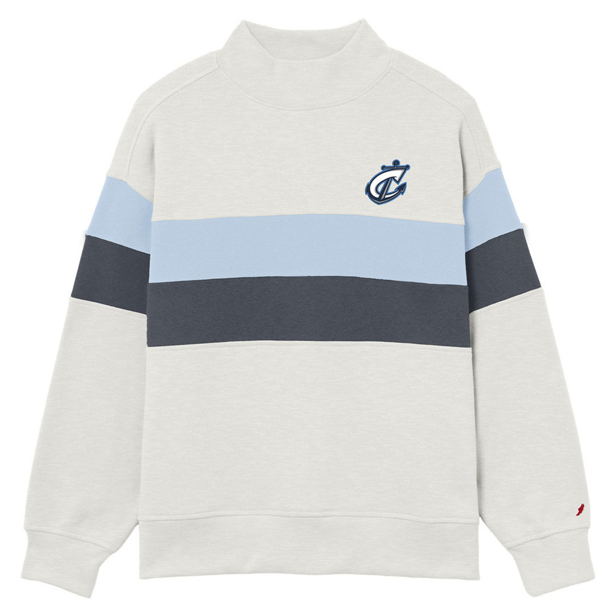 Columbus Clippers Striped Diana Mock Neck