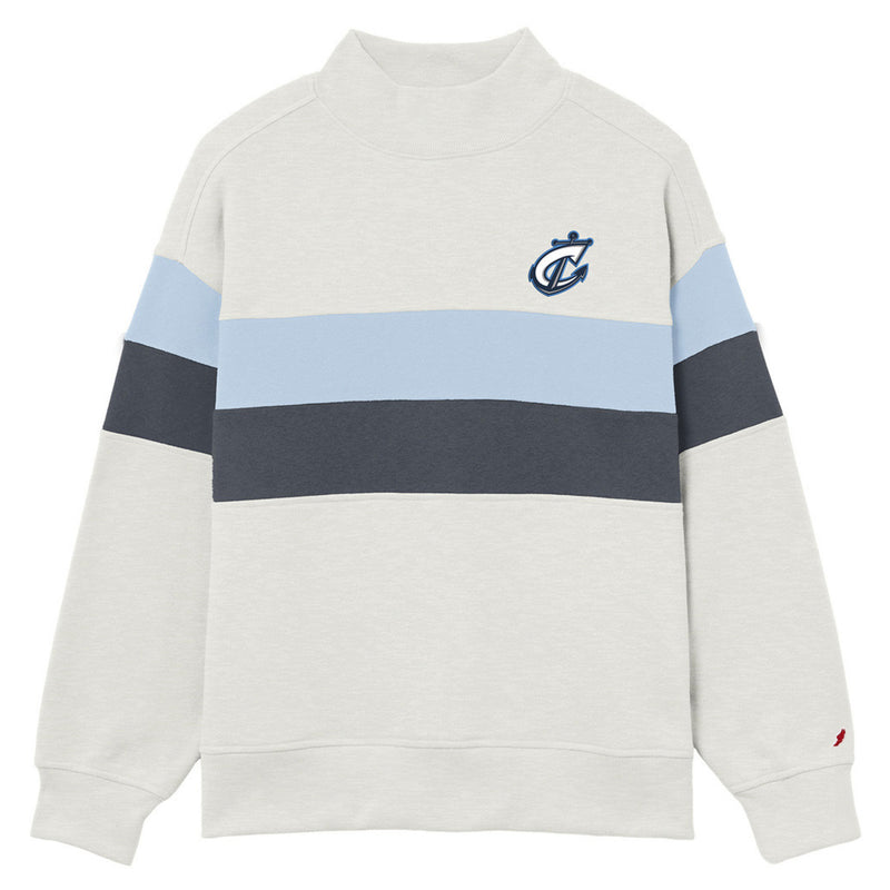 Columbus Clippers Striped Diana Mock Neck