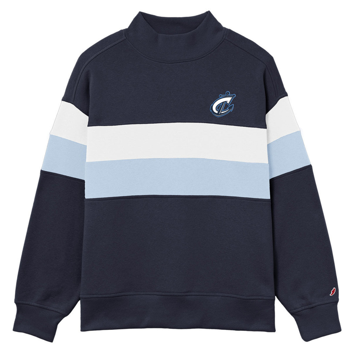 Columbus Clippers Striped Diana Mock Neck