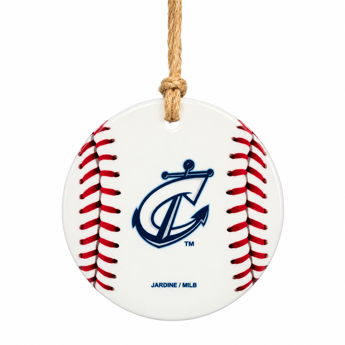 Columbus Clippers Ceramic Baseball Ornament