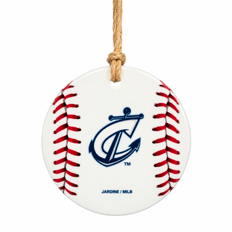 Columbus Clippers Ceramic Baseball Ornament