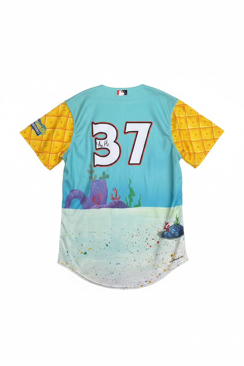 Delmarva Shorebirds OT Sports SpongeBob SquarePants Game Worn Jersey