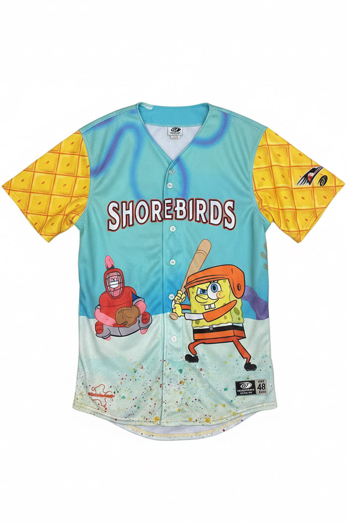 Delmarva Shorebirds OT Sports SpongeBob SquarePants Game Worn Jersey