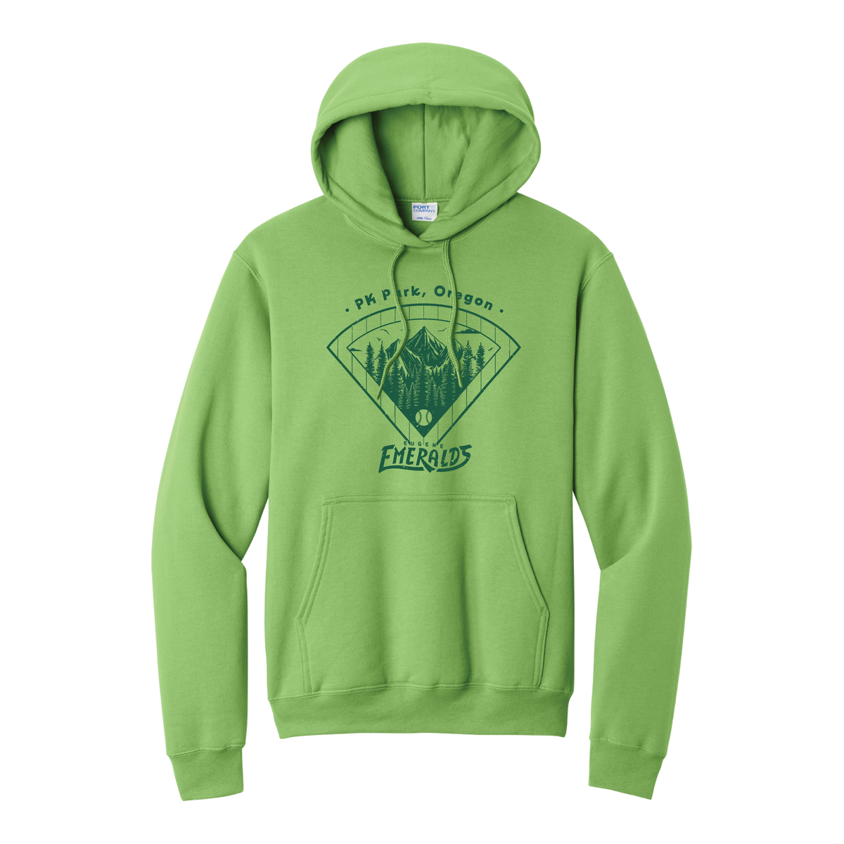 Eugene Emeralds Neon Green Ballpark Hoodie