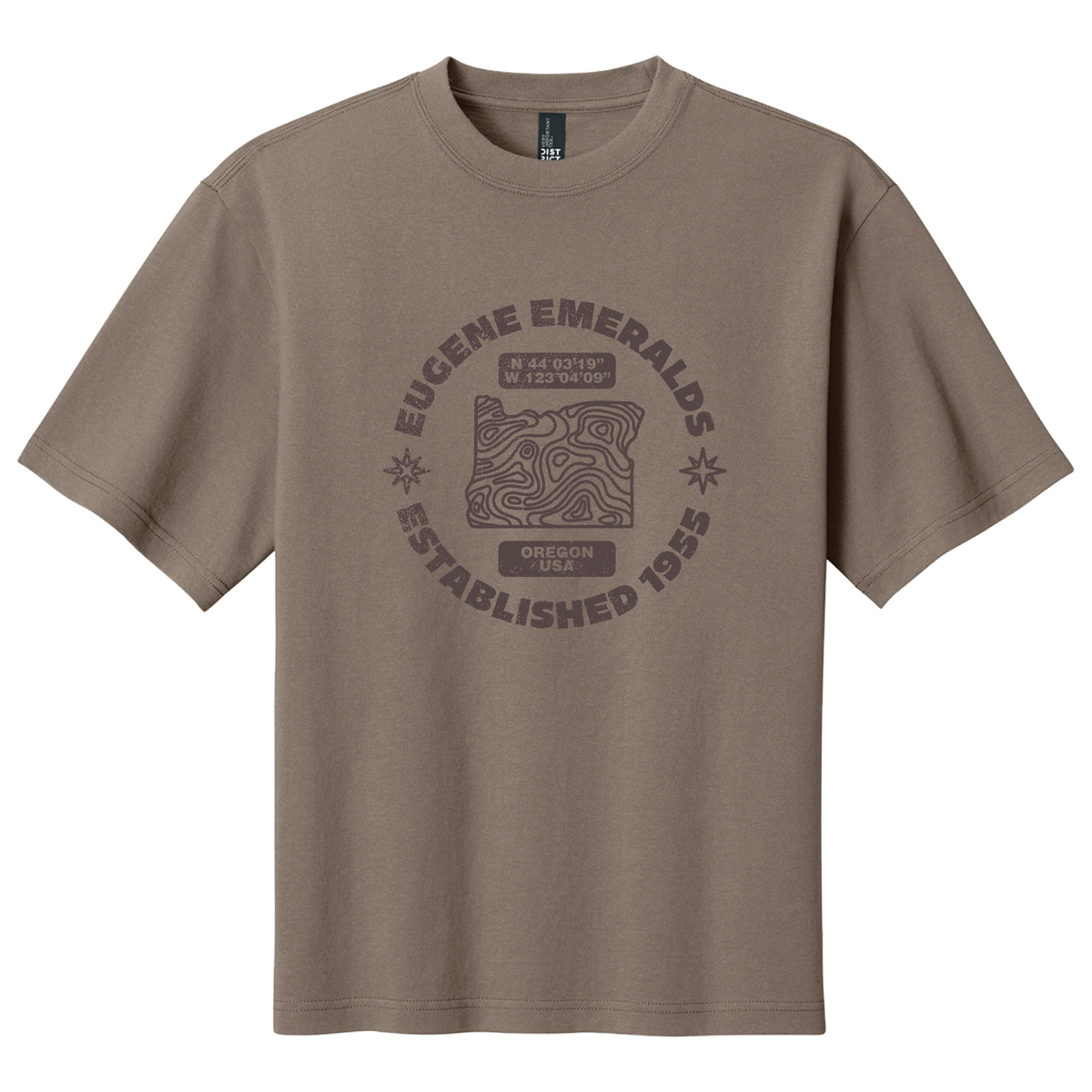 Eugene Emeralds State Coordinates Unisex T-Shirt