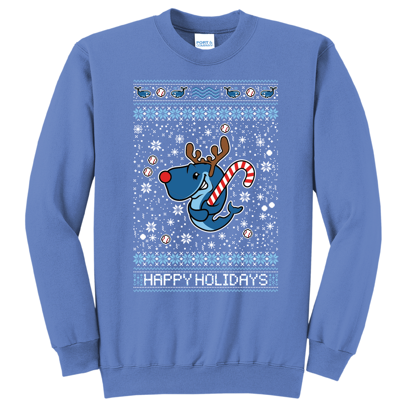 Eugene Emeralds Exploding Whales Holiday Sweater