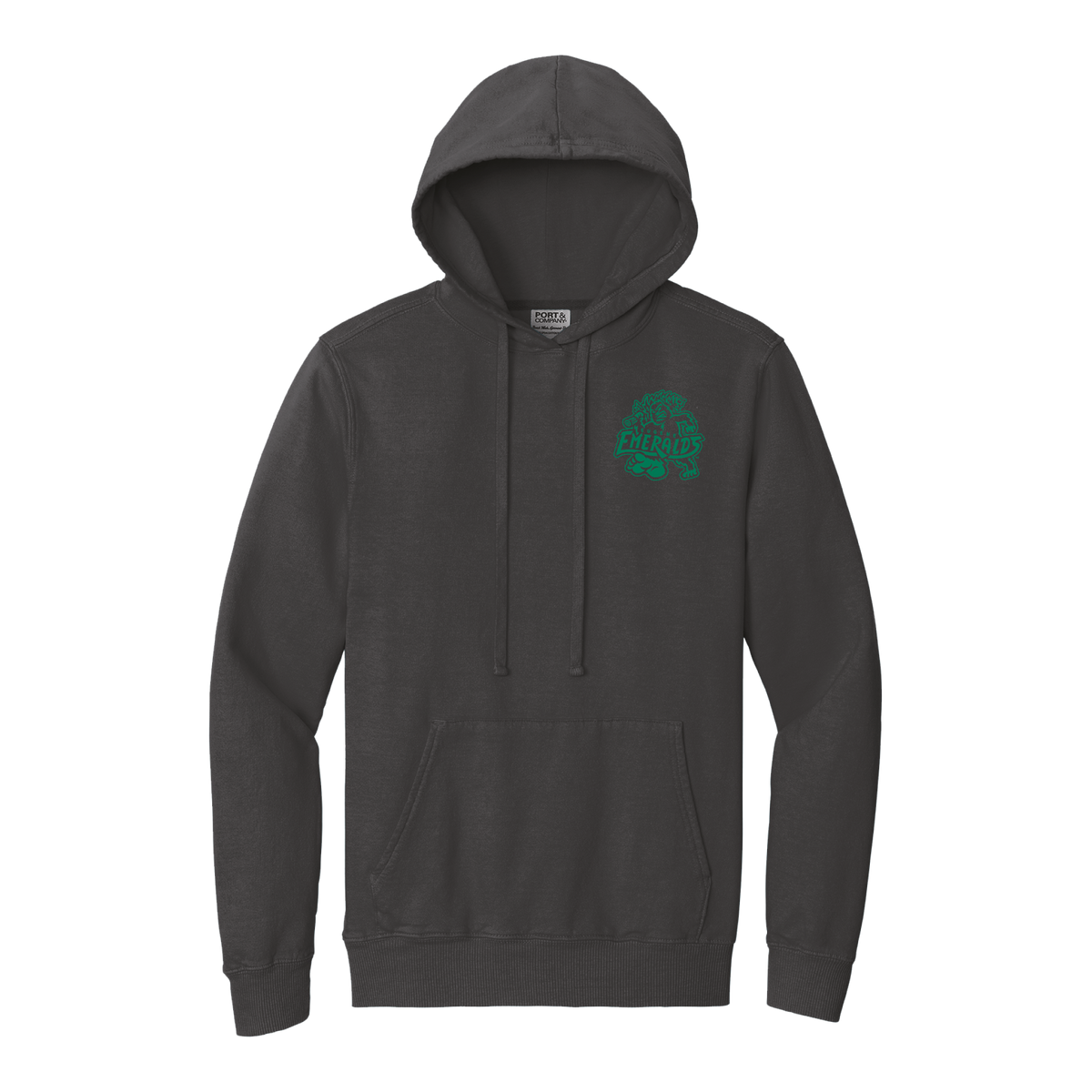 Eugene Emeralds Beach Wash Coal Hooded Sweatshirt