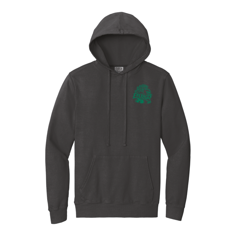 Eugene Emeralds Beach Wash Coal Hooded Sweatshirt