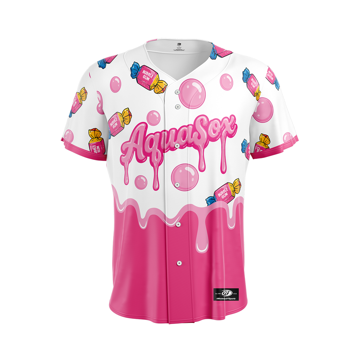Everett AquaSox Adult Bubblegum Jersey