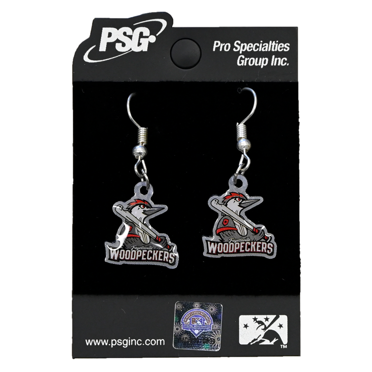 Fayetteville Woodpeckers PSG Primary Earrings