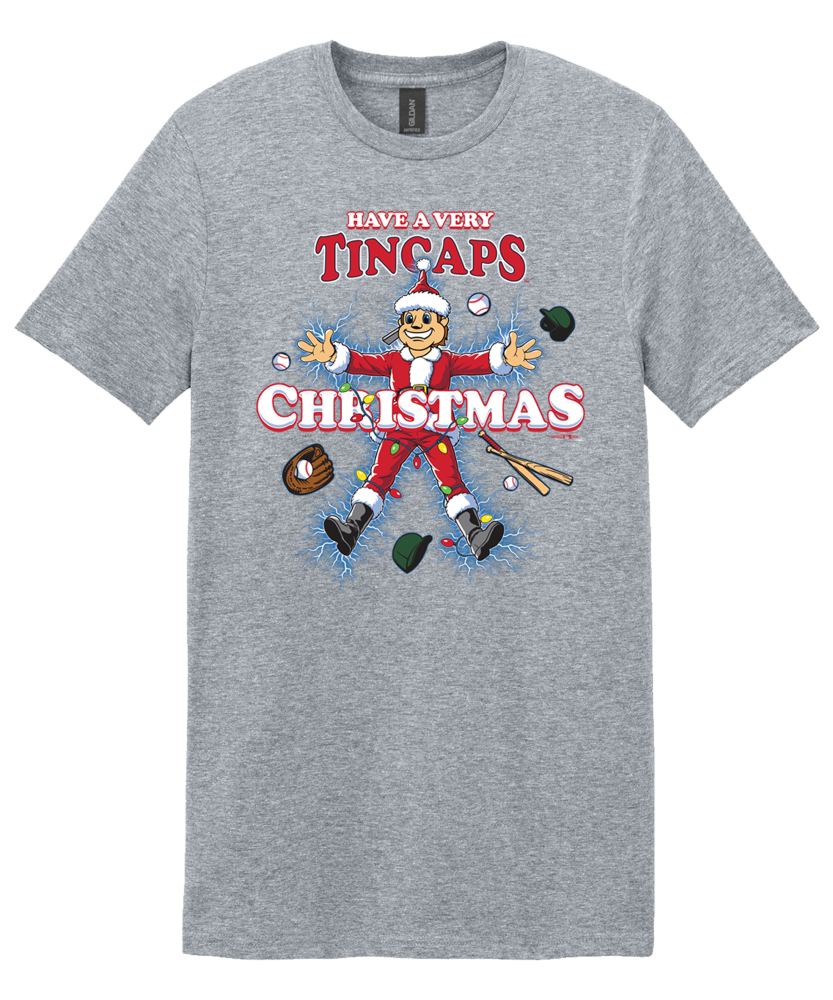 Fort-Wayne-TinCaps-Mascot-Shock-Sports-Gray-Tee
