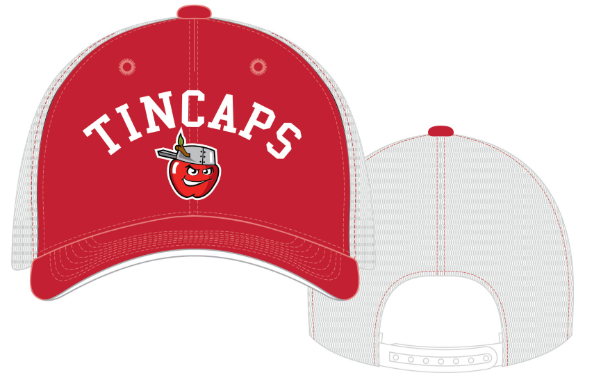 Fort Wayne TinCaps Press Red White Mesh Cap