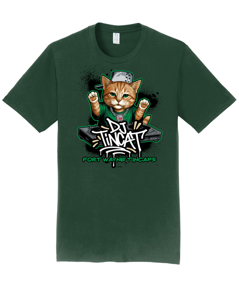 FortWayneTinCapsDJTinCatForestGreenTee2