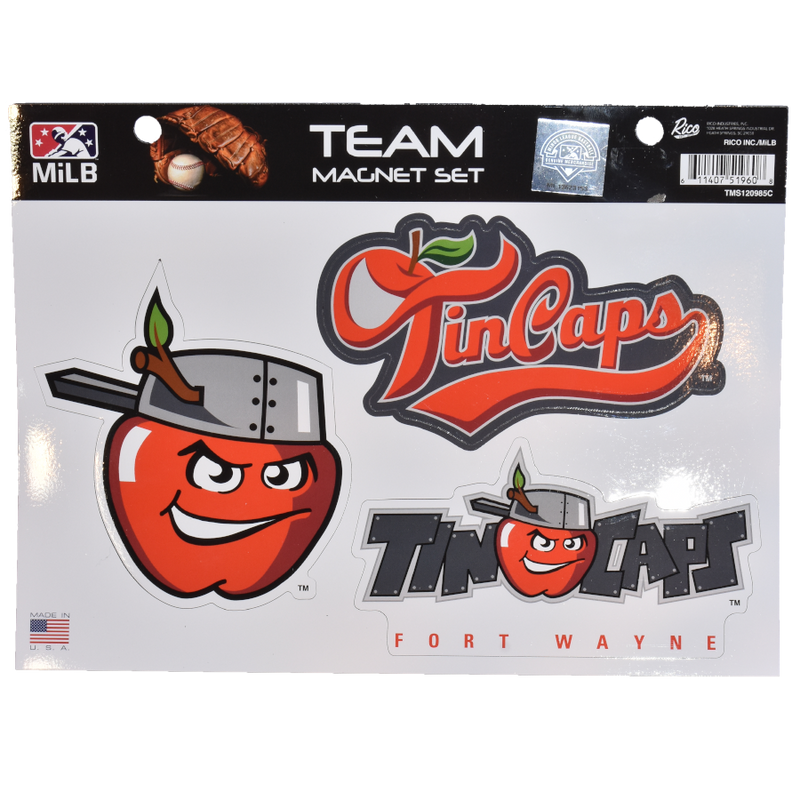 Fort Wayne TinCaps 3-Piece Magnet Set