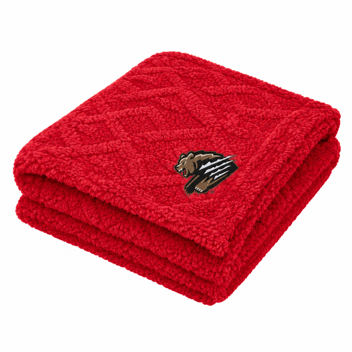 Fresno Grizzlies Sherpa Fleece Throw Blanket