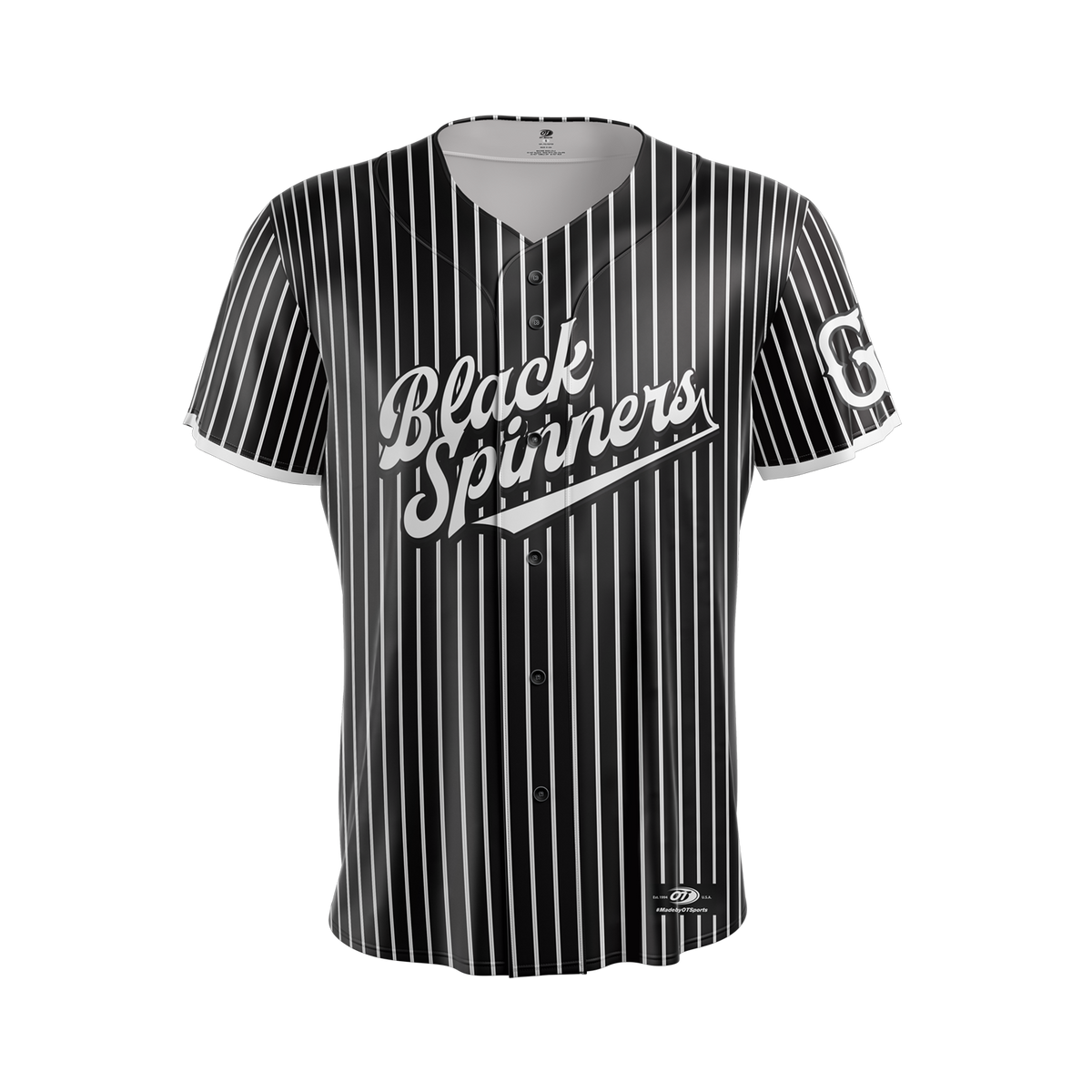Greenville Drive OT Sublimated Black Spinners On Field Jersey
