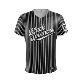 Greenville Drive OT Sublimated Black Spinners On Field Jersey