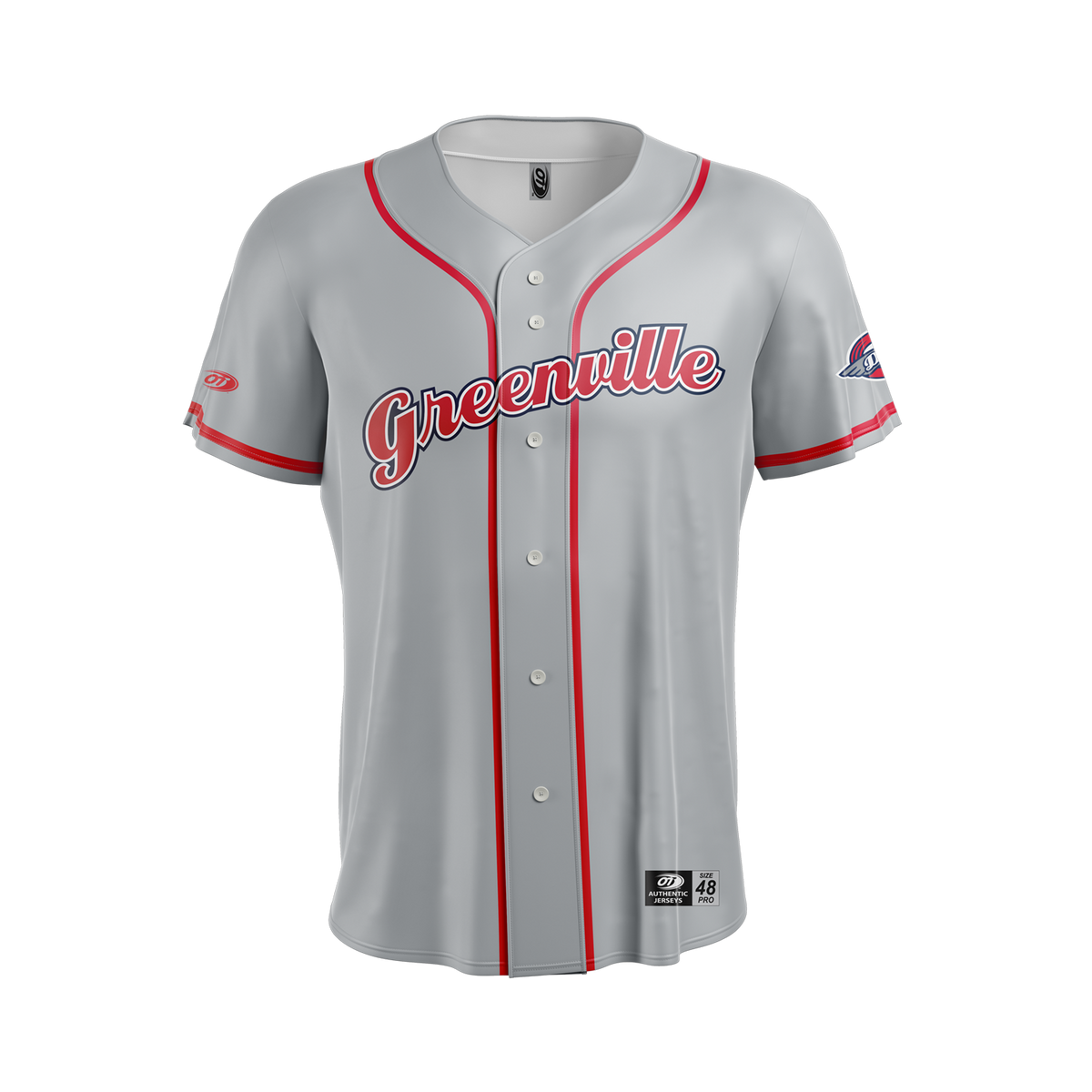 Greenville Drive OT Sports Authentic Gray Road Jersey