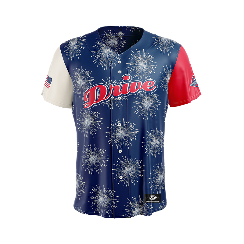 Greenville Drive OT Youth Sublimated Fireworks On Field Jersey