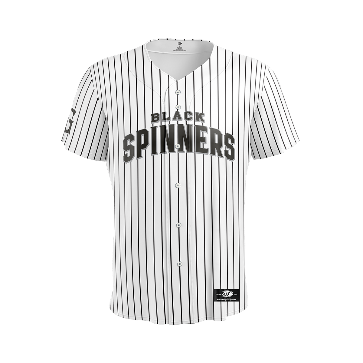 Greenville Drive OT White Pinstripe Spinners On Field Jersey