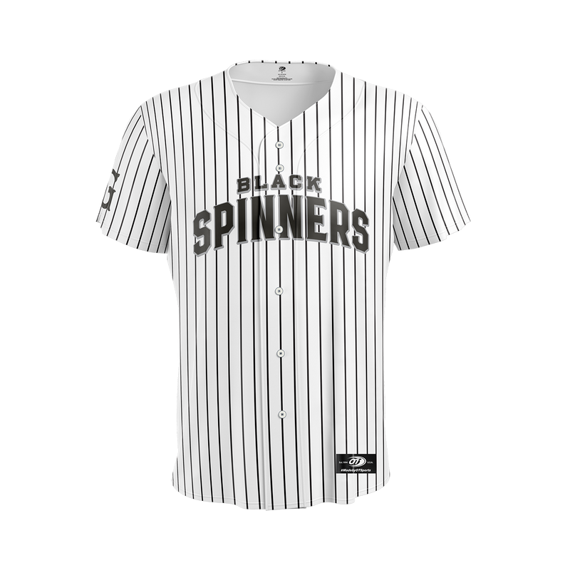 Greenville Drive OT White Pinstripe Spinners On Field Jersey