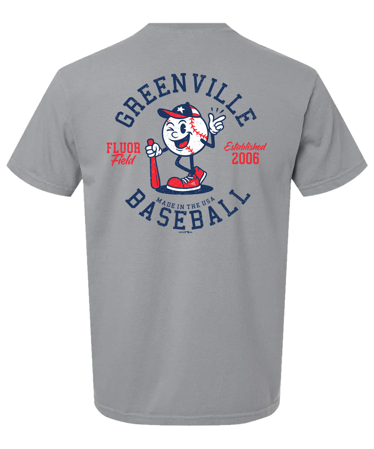 Greenville Drive GoTeez Gray Comfort Colors All American Tee
