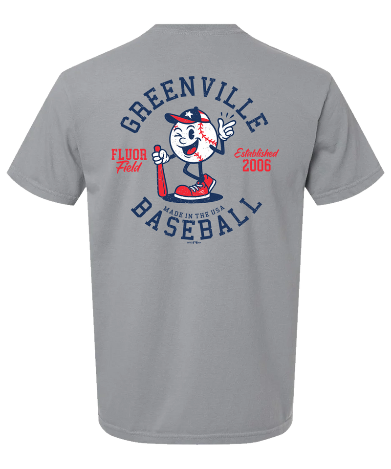 Greenville Drive GoTeez Gray Comfort Colors All American Tee