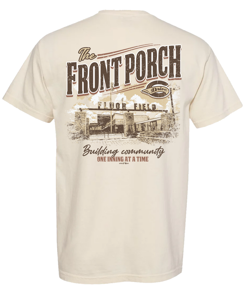 Greenville Drive GoTeez Creme Comfort Colors Front Porch Tee
