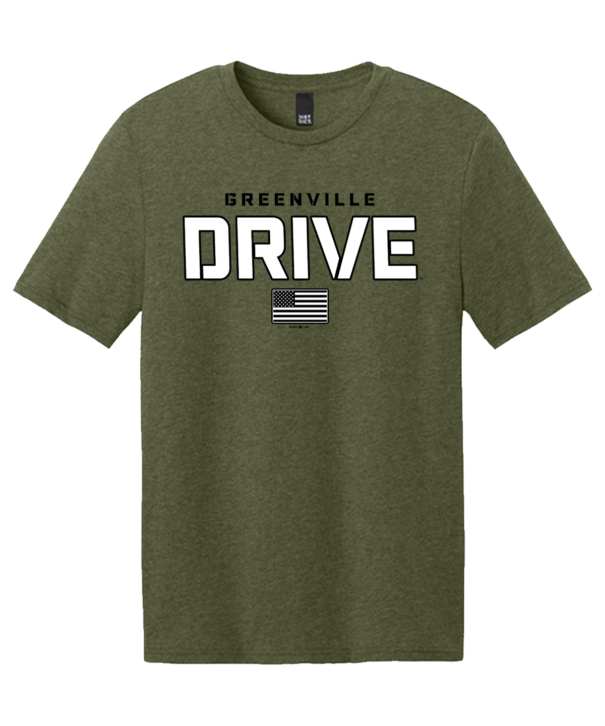 Greenville Drive GoTeez Olive Triblend Tee