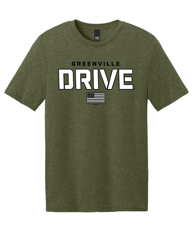 Greenville Drive GoTeez Olive Triblend Tee