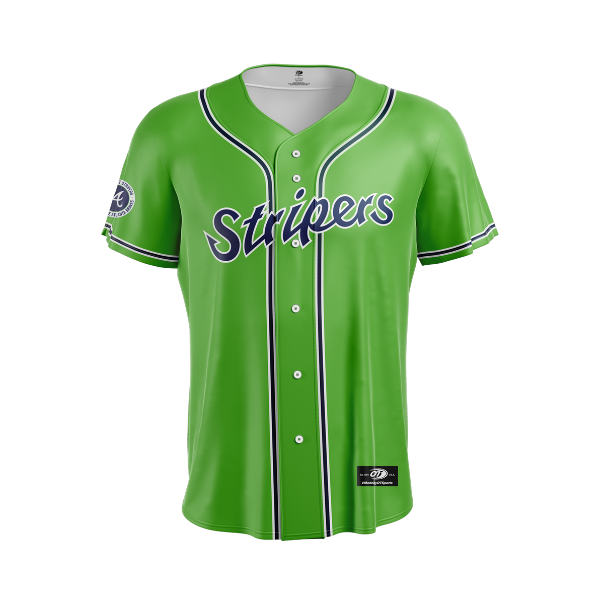 Gwinnett Stripers OT Sports Youth Green Replica Jersey