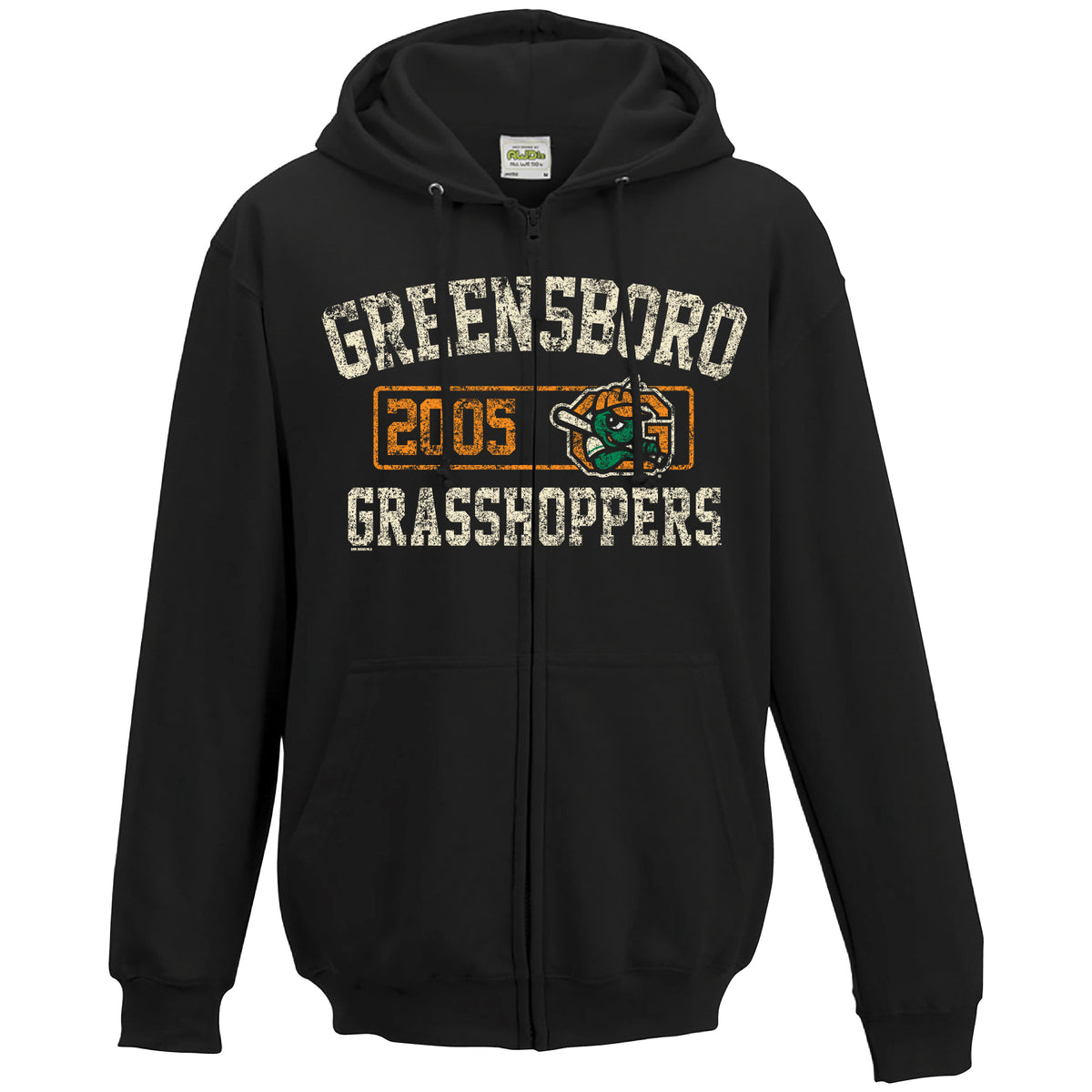 Greensboro Grasshoppers Adult Ramstess Zip Hoodie