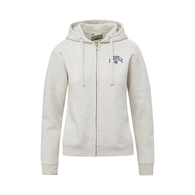 Greenville Drive MV Sport Women's Oatmeal Vintage Fleece Zip Up
