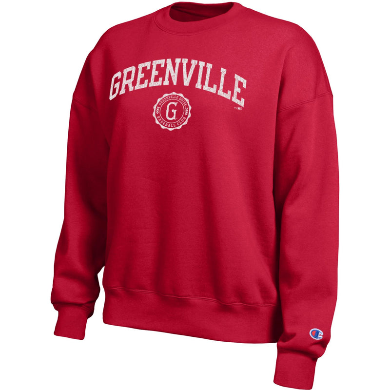 Greenville Drive Champion Women's Red Fleece Sweatshirt