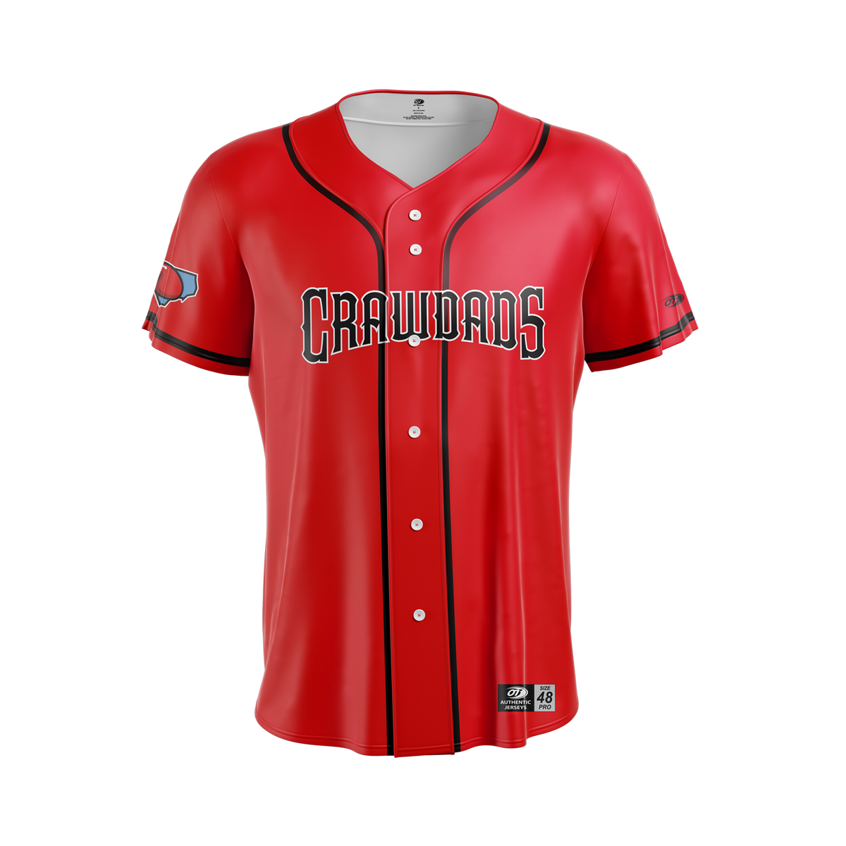Hickory Crawdads OT Sports Red Home Mens Premium Jersey