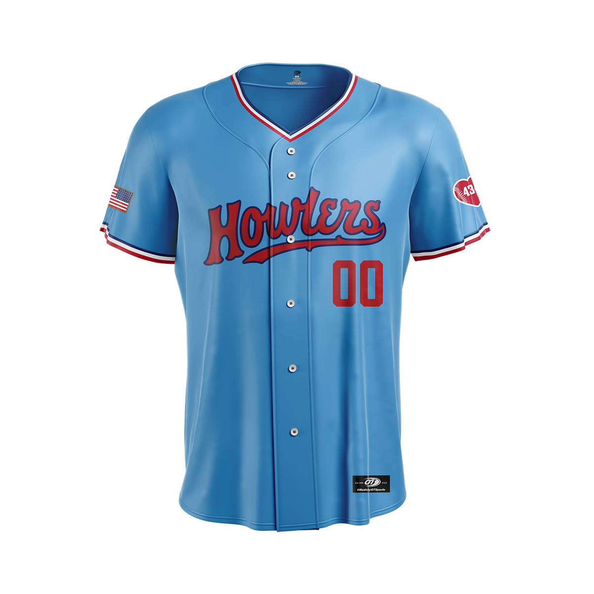 HIll City Howlers Adult Alternate 1 Embroidered Jersey