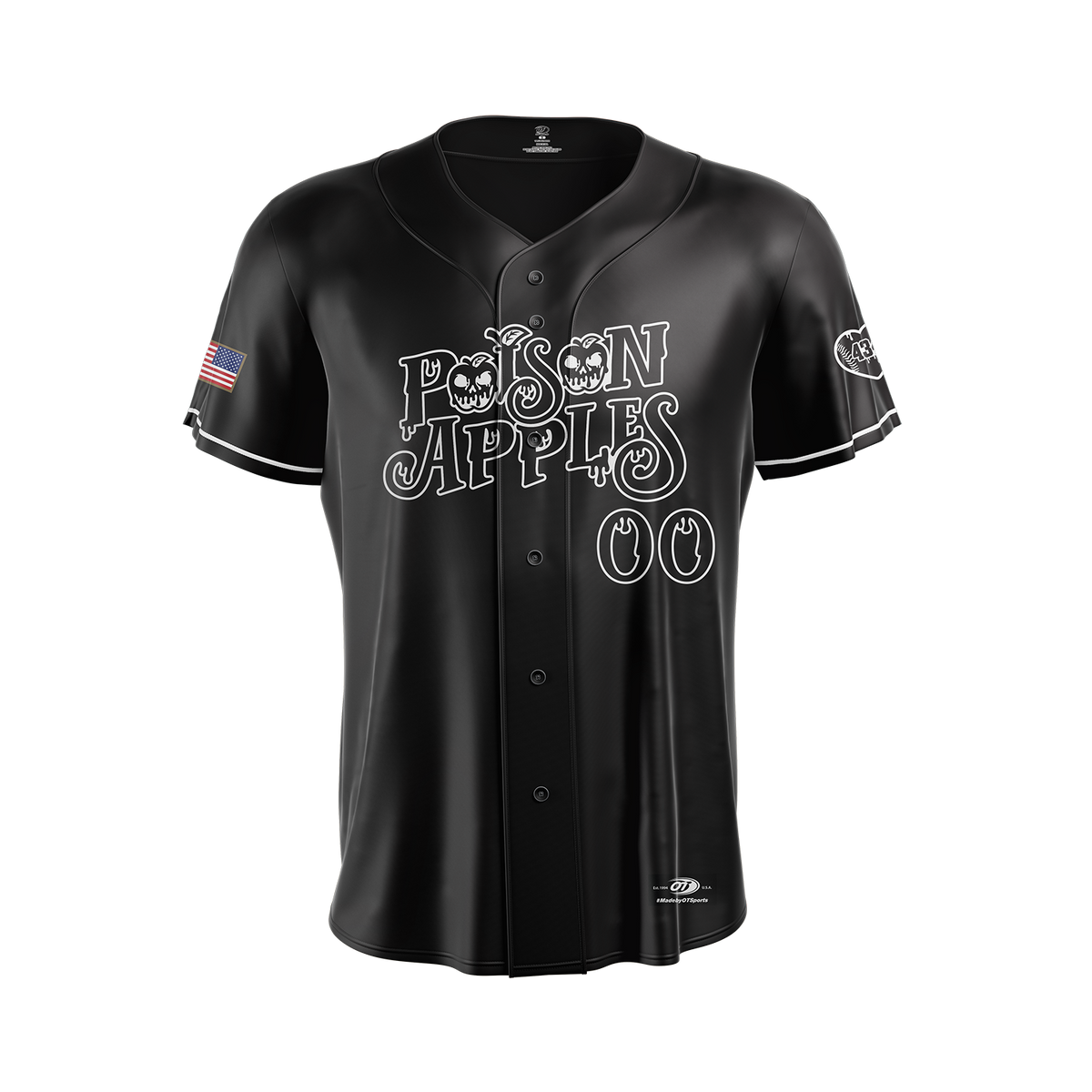 Hill City Howlers Poison Apples Glow-in-the-Dark Embroidered Jersey