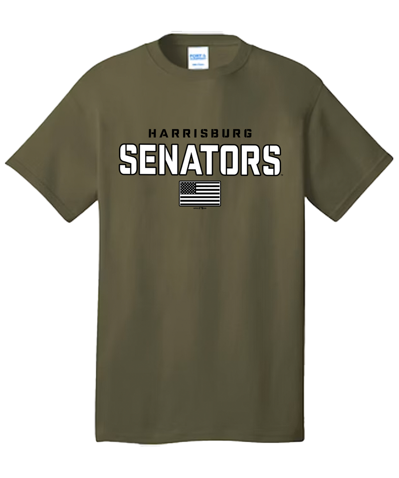 Harrisburg Senators Green Military Tee
