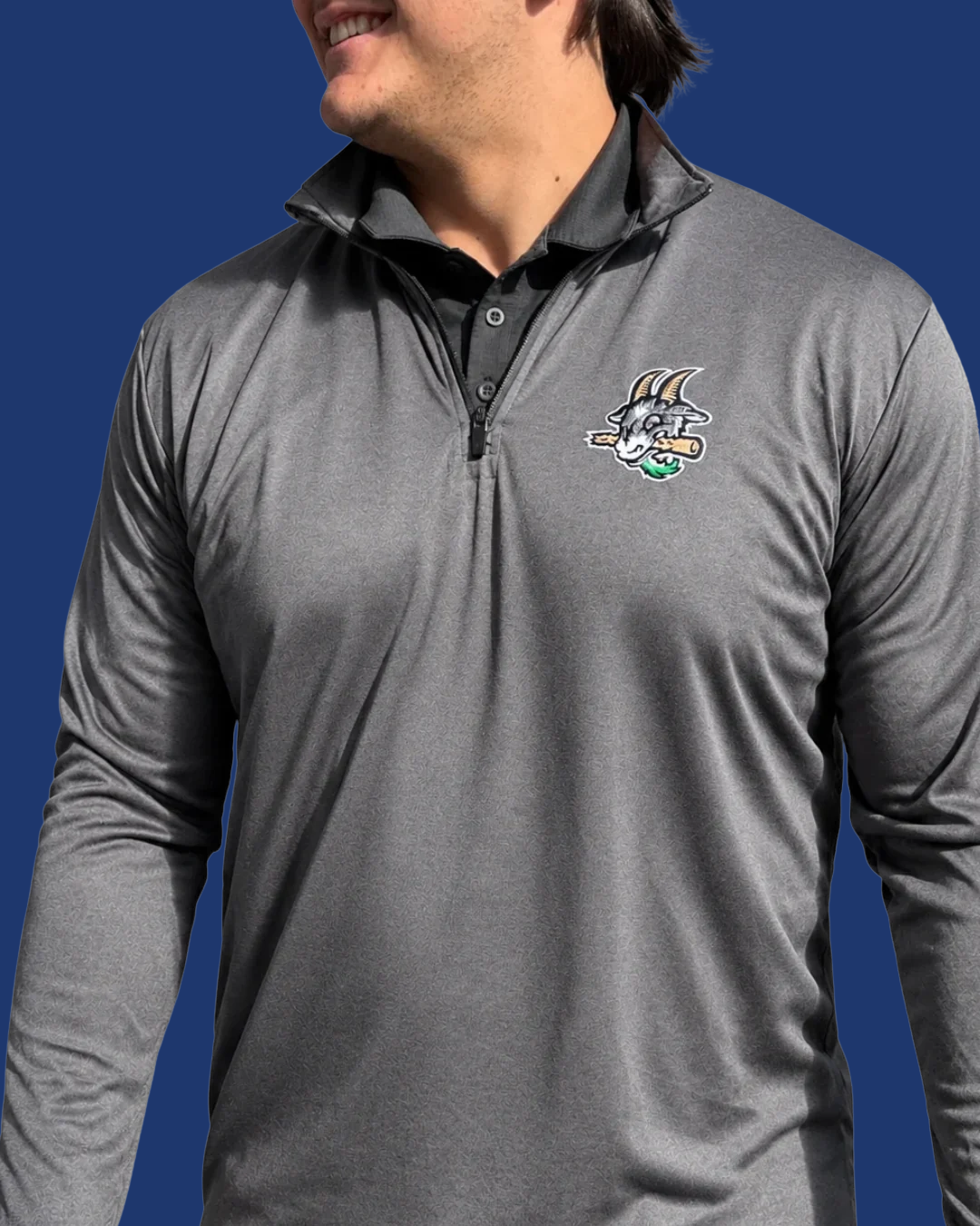 Hartford Yard Goats 108 Stitches Charcoal Quarter Zip