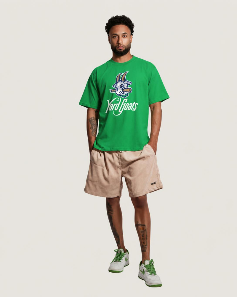 Hartford Yard Goats Adult Bimm Ridder Primary Logo Tee in Irish Green