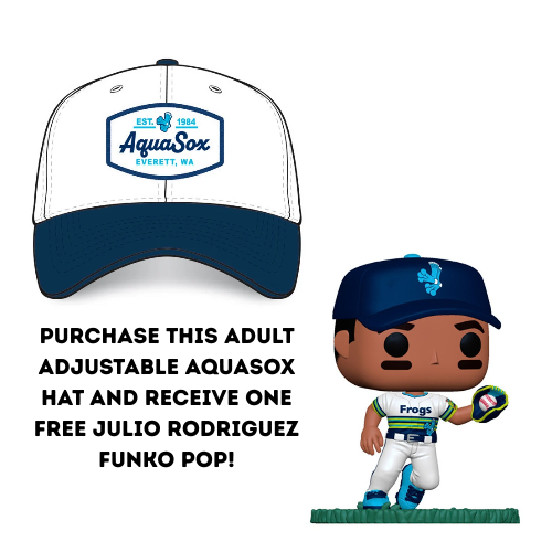 Everett AquaSox Adjustable Hat (Includes FREE Julio Rodriguez Funko POP!)