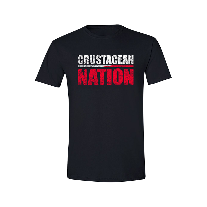 Hickory Crawdads 108 Stitches Vintage Crustacean Nation Black Tee