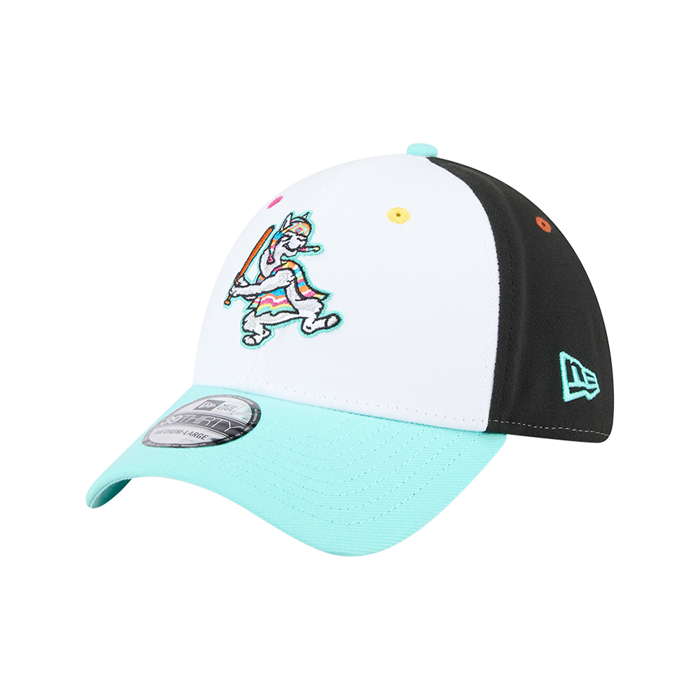 Hickory Crawdads New Era Llamas de Hickory 39Thirty Stretch Fit Cap