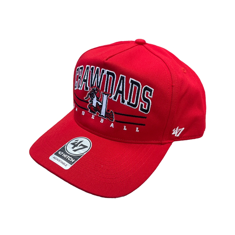Hickory Crawdads '47 Red Roscoe Hitch Adjustable Cap